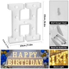 173pcs LED Marquee Birthday Sign with Crown, Gold Foil Balloons & Banner – Party