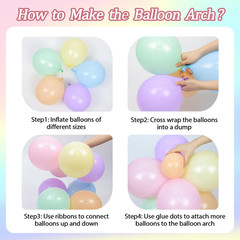 Pastel Flower Balloon Arch Kit for Baby Shower and Birthday Party Decorations