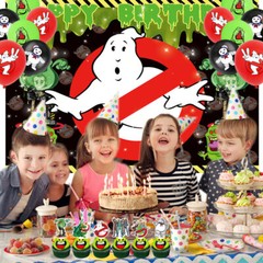 Ghostbusters Birthday Party Supplies Set Plates Balloons Cake Toppers Banner