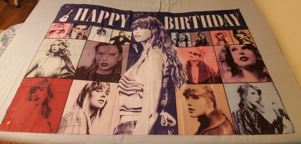 Taylor Swift Happy Birthday Banner 60″x40″ New Backdrop
