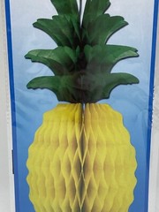 2 Luau-Themed Honeycomb Pineapple Centerpiece 12” Tropical Hawaii New *12