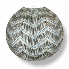 Quasimoon 14″ Bohemian Brush Chevron Patterned Premium Paper Lantern by Paper…