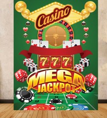 LAS VEGAS CASINO ROULETTE BACKGROUND BACKDROP LARGE PRINT GRAPHIC SCENE SETTER
