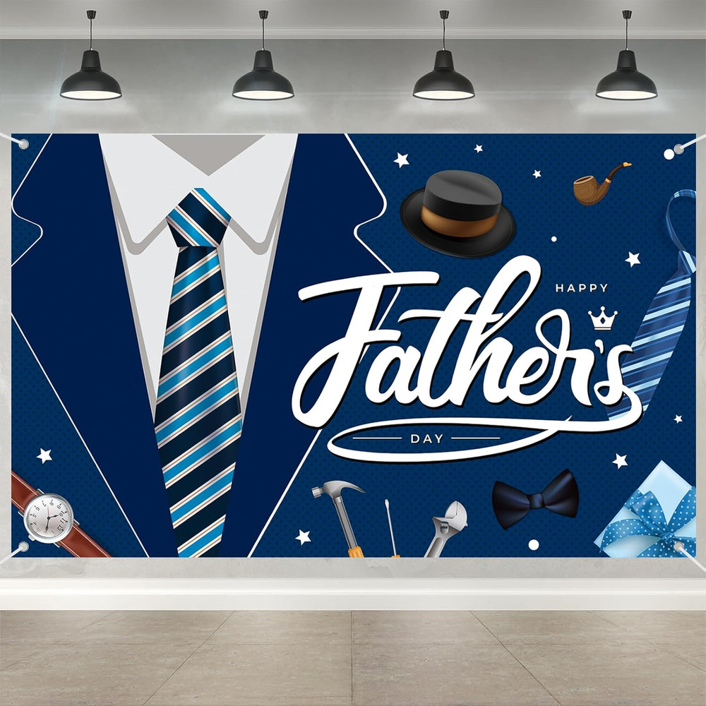 Happy Fathers Day Banner Decorations 70.9X45.3In Extra Large Size Father’S Day