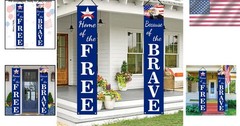Durable Patriotic Decorations: 4 Set Weather-Resistant Banners for All Occasions