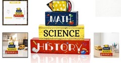 Cute Educational Block Decor with Pencil Topper – Back-to-School Essential