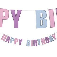 Fun Express Pastel Happy Birthday Garland