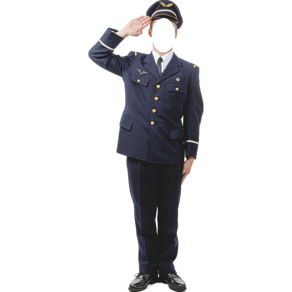 SS11132 Army Officer Salute Stand In Cardboard Cutout Standee Standup