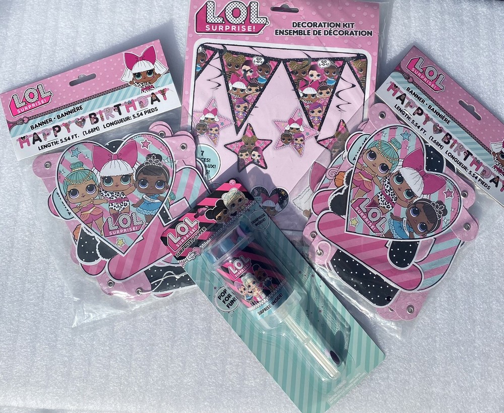 L.O.L Surprise Lot – Happy Birthday Banner Popper Toy Party Decorations Supplies