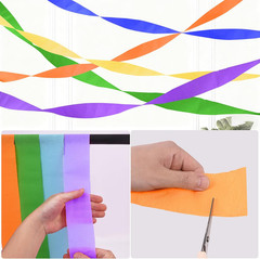 12 Rolls Rainbow and Pastel Crepe Paper Streamers Party Decorations, 2.2 Inch Wi