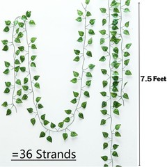 GreeneryVine 270 90 inches (H) x 3 (W) x 0.1 (D), Green-36pack