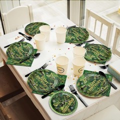 Army Camouflage Birthday Tableware Set – 96 Pcs for Military Theme Celebrations
