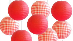 (6 Packs) 12-Inch Paper Lanterns Decorative Chinese/Japanese Hanging Round Paper
