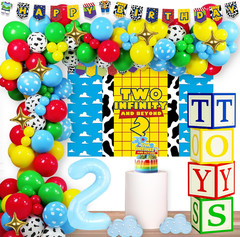 Two Infinity and beyond Birthday Decorations, 2Nd Birthday Decorations for Boy,