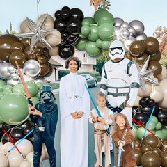 Galaxy Wars Party Decorations 149Pcs Sage Green Brown Balloon Garland Arch Kit S
