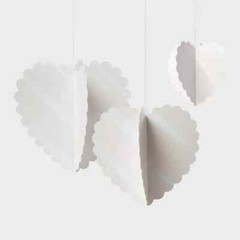 Spritz Valentine Hanging Heart Decor Set of 8 Iridescent Paper Party Decorations