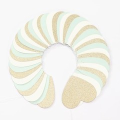 Sage-Green Gold Tea Party Decorations Heart Garland – 52Ft Sage-green Gold Tea