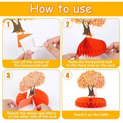 DTOFOOT 10Pcs Fall Table Decorations, Thanksgiving Honeycomb Centerpieces | A…