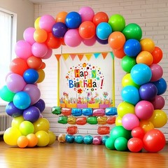 105pcs Rainbow Latex Balloons, 12 inches Assorted color ballons, Round Helium…