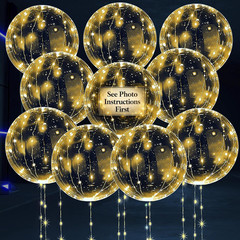 10 Pcs LED Light up Balloons – Clear TPU Material with Individual Switches