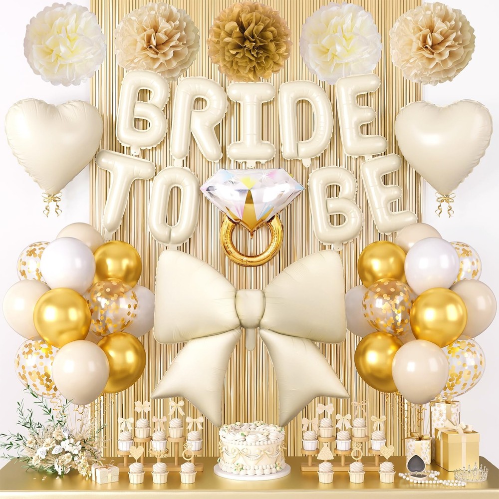 Bachelorette Party Decorations, Sand White Bride To Be Bridal Shower Balloons…