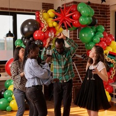 Juneteenth Balloon Garland Arch Kit – Happy Juneteenth Day Decor, Black Red Gree