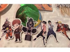 Anime Naruto Birthday Party Decorate Supplies Set，Banner Plates Cake Toppers