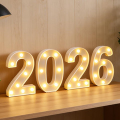 2026 Graduation Decorations – 8 LED Marquee Light-Up Letters,Grad 2026″ for Pres