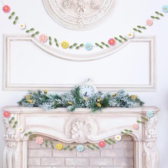 1 Pcs Wool Felt Daisy Banner Garland Daisy Decorations Wildflower Garland Dec…