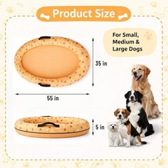 Dog Pool Float Inflatable Paw Safe Durable 55 x 35 Rope Beach Summer