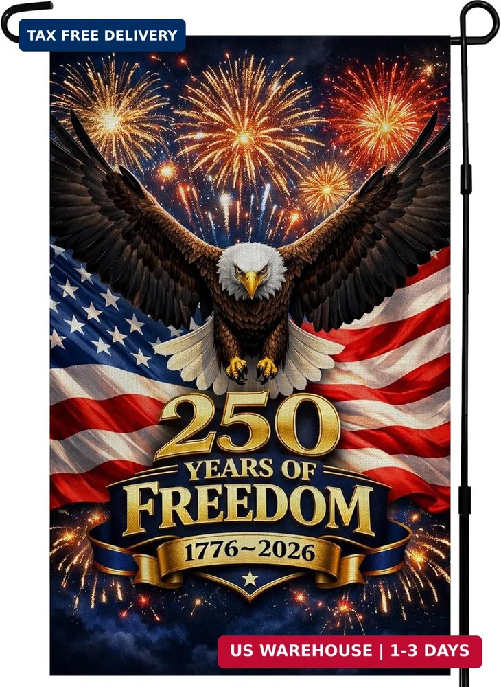 4th of July Decorations 250th Anniversary Garden Flag | 250 Years of Freedom…