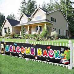 Welcome Back To School Banner Extra Large 120×20 Inch Durable Cloth Fabric