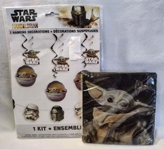 Star Wars Mandalorian*Birthday Party Decorations*Yoda*Cut-outs*Napkins*Garland*
