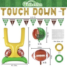 Football Party Decorations 28 Piece Set New In Sealed Packaging