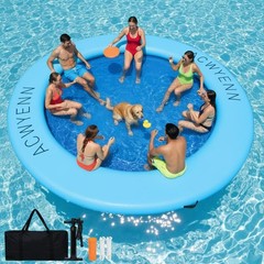ACWYENN Inflatable Water Hammock Floats for Adults Round Floating Ring Hammoc…