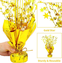 6 Pack Metallic Foil Spray Centerpiece Table Decoration Gold Party Centerpieces