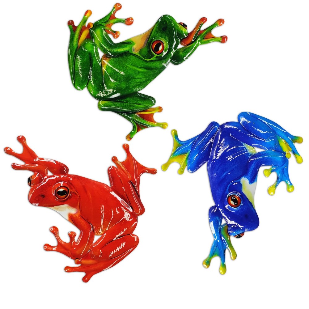 John’s Studio Metal Frog Wall Decor Outdoor Garden Hanging Art Sculptures Hom…