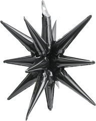 4D 14 Point One-Piece Star Cone Balloon Metallic Spike Explosion Star Balloon, 6