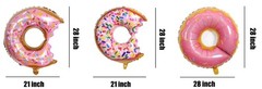 6PC Donut Foil Mylar Balloons Sprinkles Sweet Birthday Party