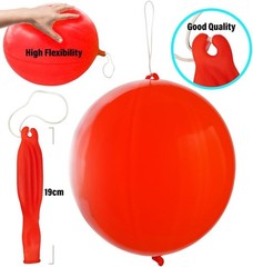 30Pcs Premium Large 18 Inches Punch Balloons with Rubber Band, 12 Colors Randoml
