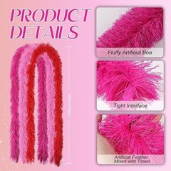 Fluffy Artificial Boa Scarf Pack Parties Decorations Masquerade Events New