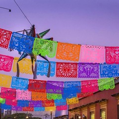 2 Packs Mexican Party Decoration 18 Feet Plastic Papel Picado Fiesta Banner Cin