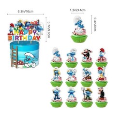 Forest Elf Theme Birthday Party Supplies Set,Include Banner Balloon Cake Toppers