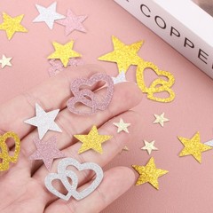 Gold Star Confetti 0.79×0.79 Inch Glitter Table Scatters Wedding Decor 200 PCS