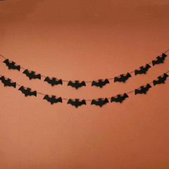 Bat Banner Bat Wreath Banner Halloween Bat Decorations Haunted Home Yard Decor