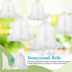 5 Pcs Hanging Honeycomb Decoration Festive Ornaments Bell Pendant