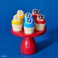 Sonic the Hedgehog 24 Count Cupcake Rings – Ideal for Birthday Decorations