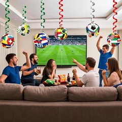 Soccer Party Decorations 12 Pcs Streamers Flags World Cup 2026 Theme