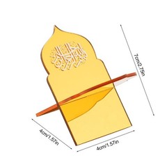 Gold Acrylic Stand Eid Mubarak Dessert Holder Ramadan Table Decor Islamic 5pcs