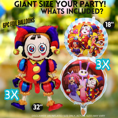6 Amazon Clown balloon party happy birthday supplies decoration theme happy foil